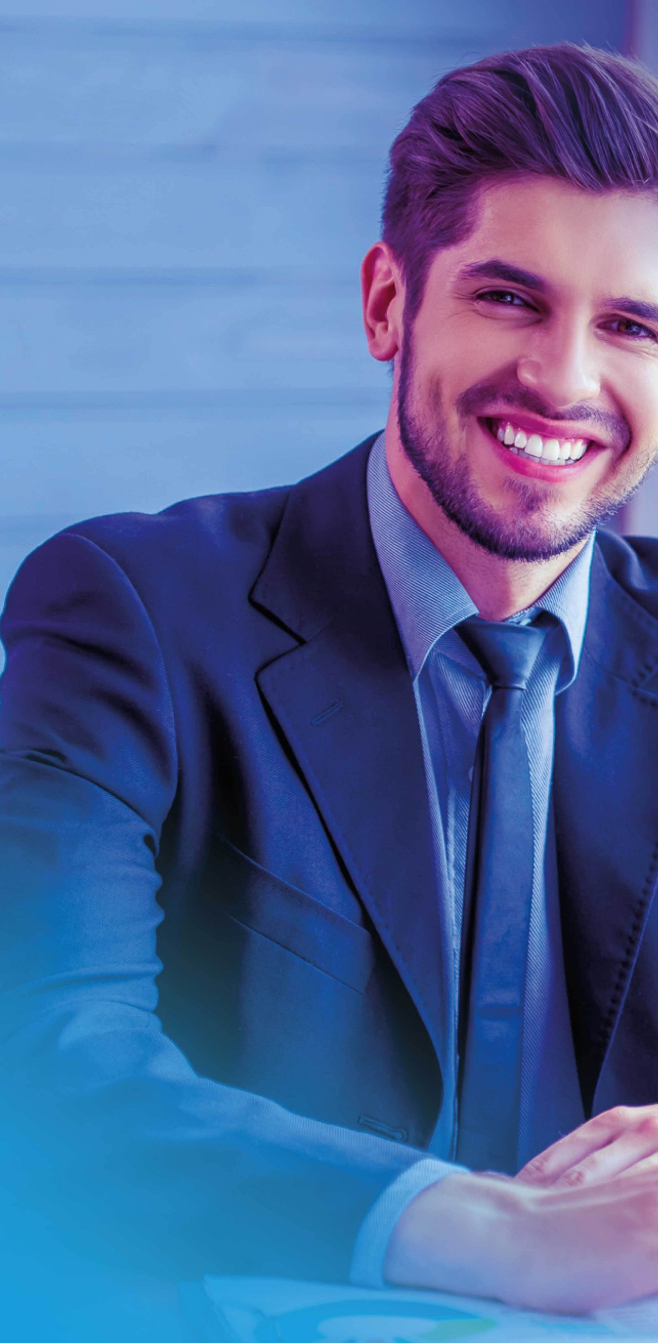 Businessman smiling